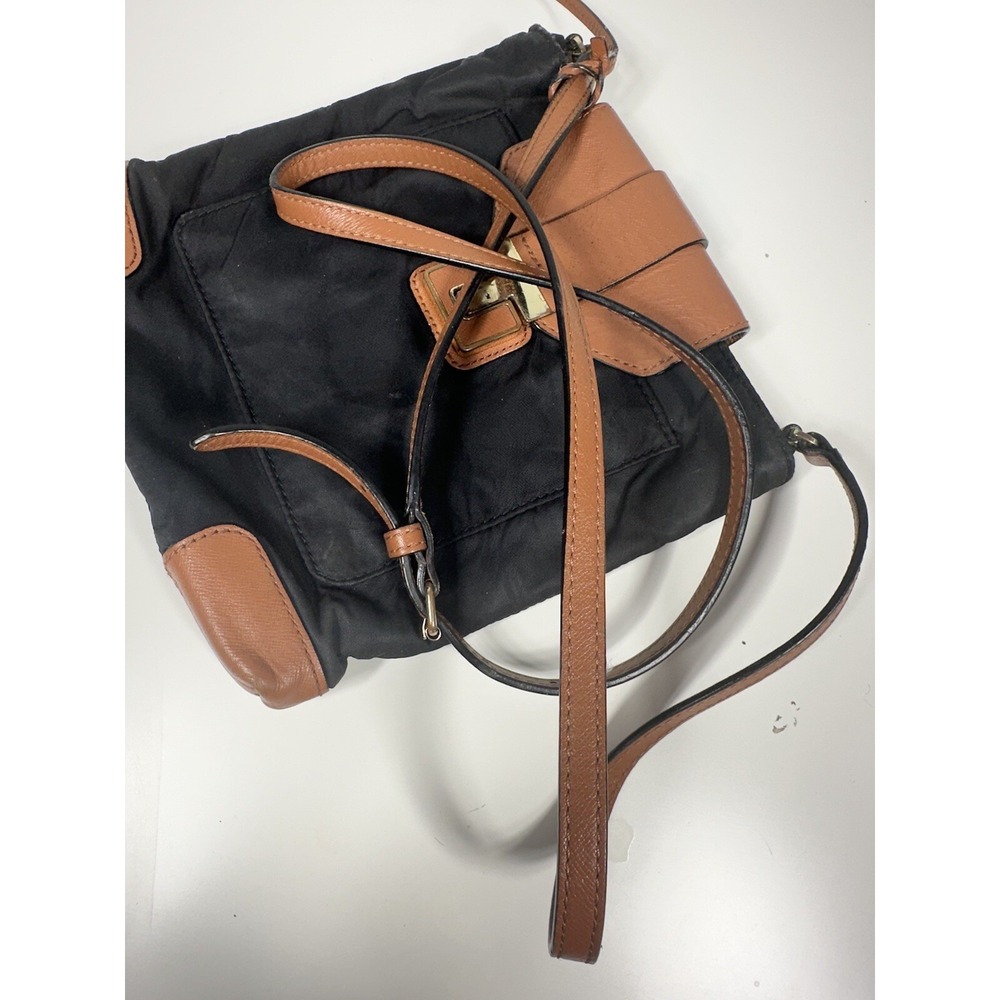 Tory Burch Womens Penn Black Nylon Leather Trim Crossbody Bag - Picture 11 of 16